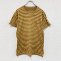 Papas　パパス　半袖Tシャツ　ボーダー　茶色　ブラウン　Sサイズ