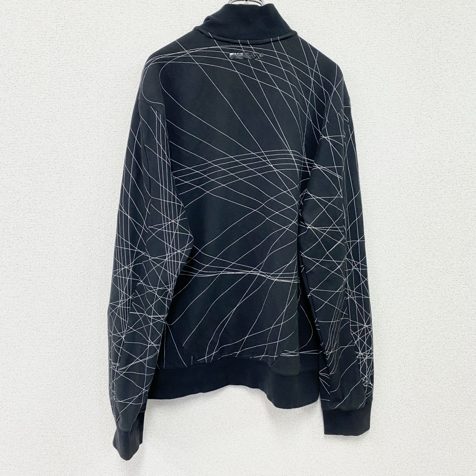 00s　adidas　アディダス　スウェットトラックジャケット/ジャージ　パフォーマンスロゴ　ヴィンテージ　黒　ブラック　XLサイズ