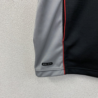 00s　NIKE　ナイキ　DRI-FIT　フルジップベスト　スウッシュ　ヴィンテージ　黒　ブラック　Lサイズ