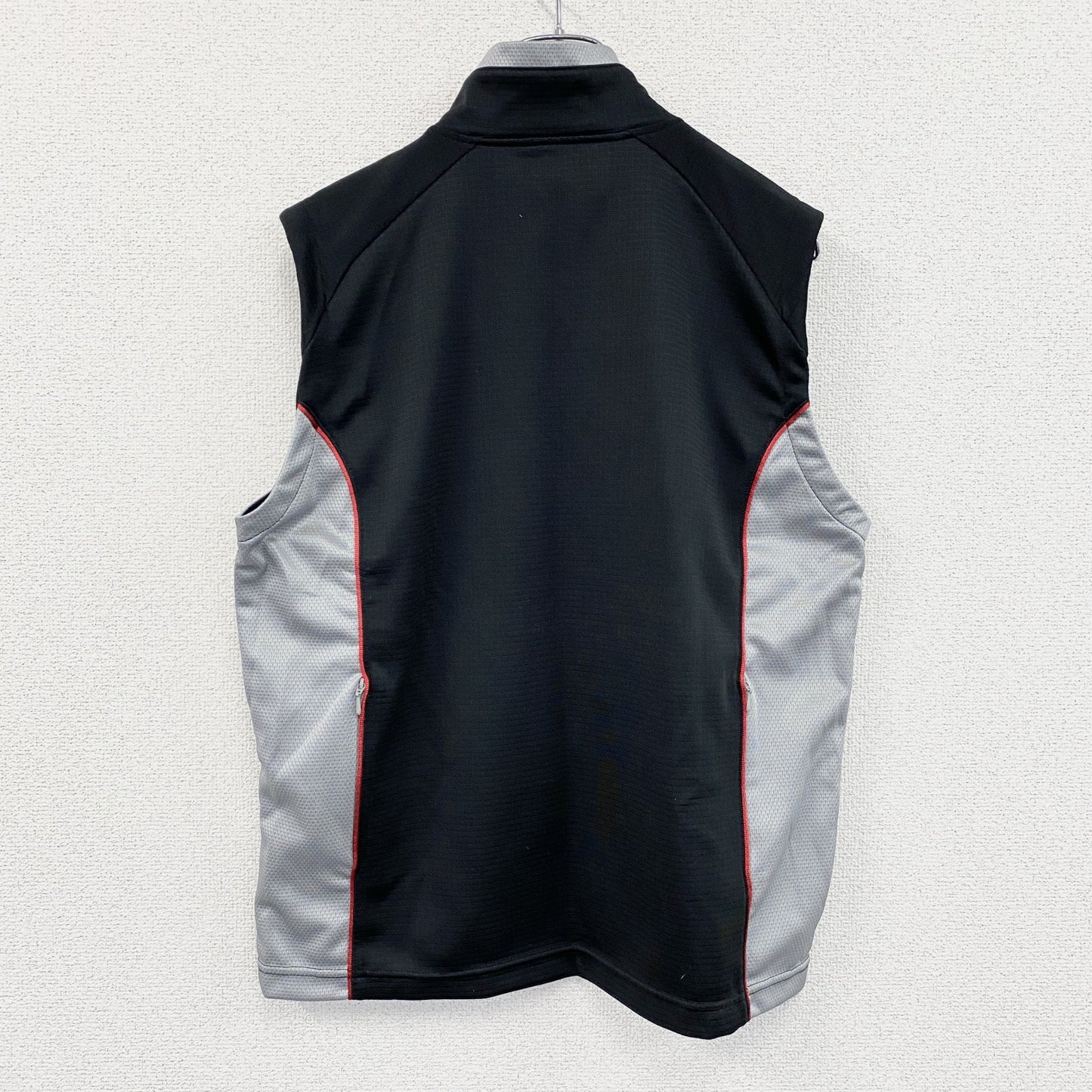 00s　NIKE　ナイキ　DRI-FIT　フルジップベスト　スウッシュ　ヴィンテージ　黒　ブラック　Lサイズ