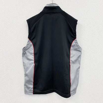 00s　NIKE　ナイキ　DRI-FIT　フルジップベスト　スウッシュ　ヴィンテージ　黒　ブラック　Lサイズ