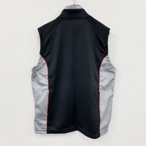 00s　NIKE　ナイキ　DRI-FIT　フルジップベスト　スウッシュ　ヴィンテージ　黒　ブラック　Lサイズ