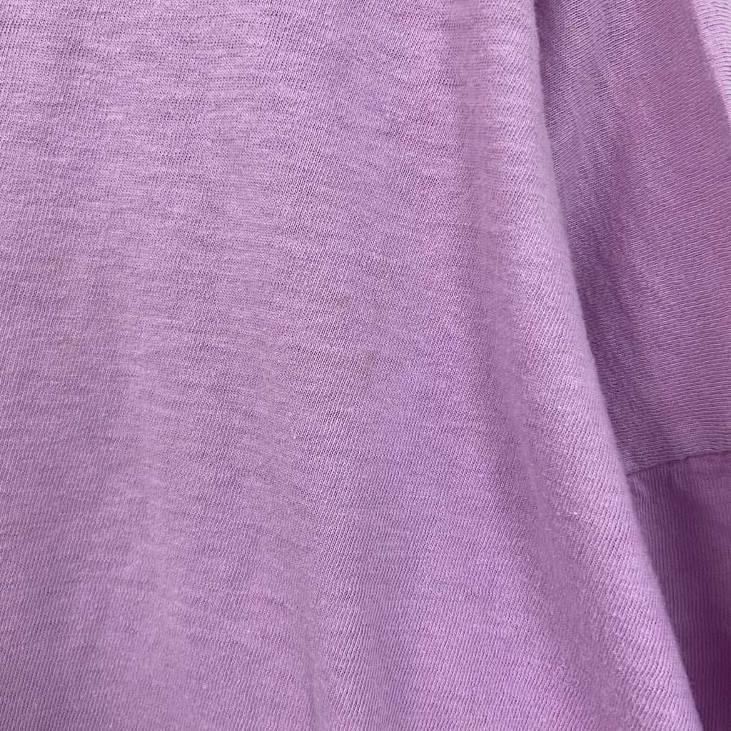 ～90s　半袖プリントTシャツ　ヴィンテージ　シングルステッチ　紫　パープル　50サイズ