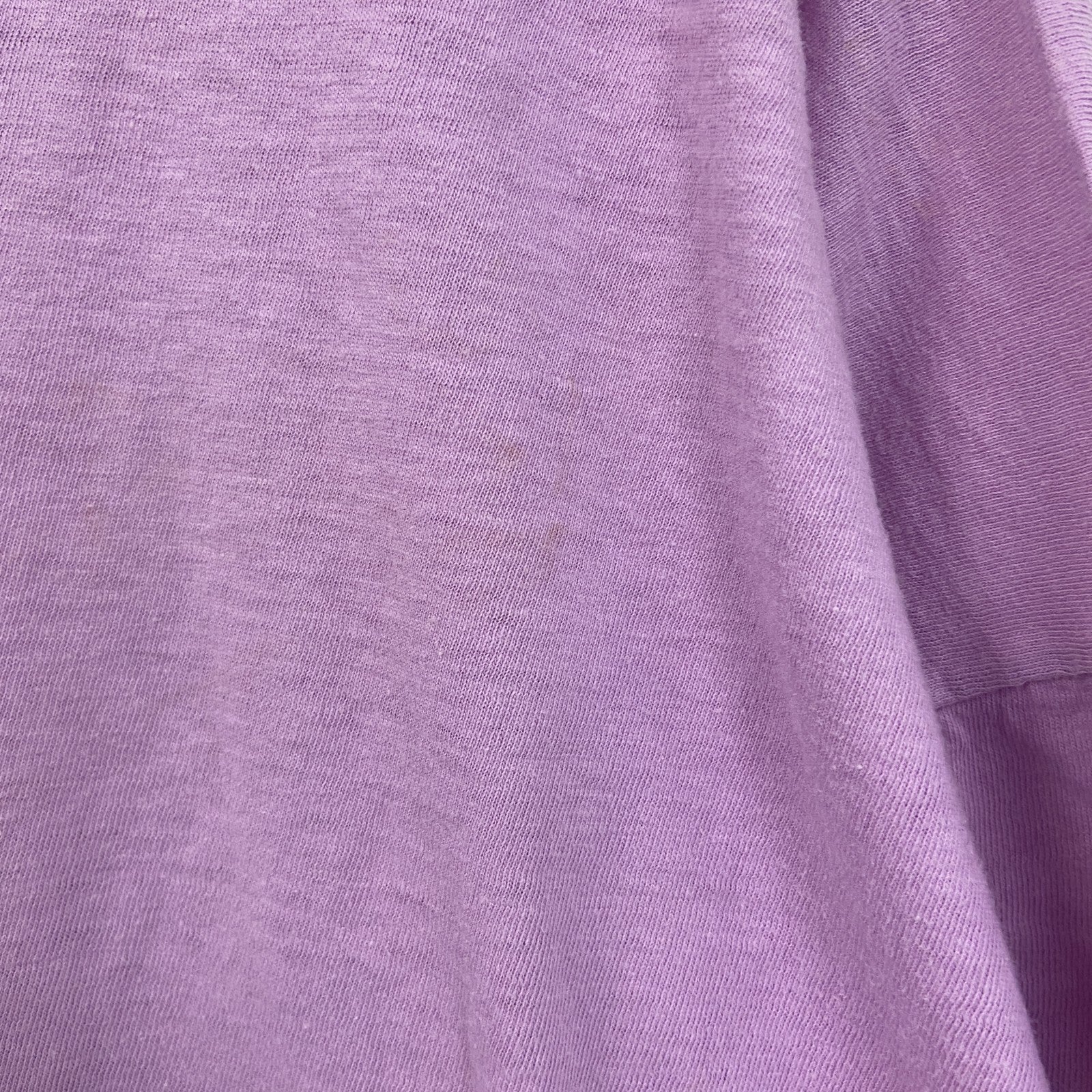 ～90s　半袖プリントTシャツ　ヴィンテージ　シングルステッチ　紫　パープル　50サイズ
