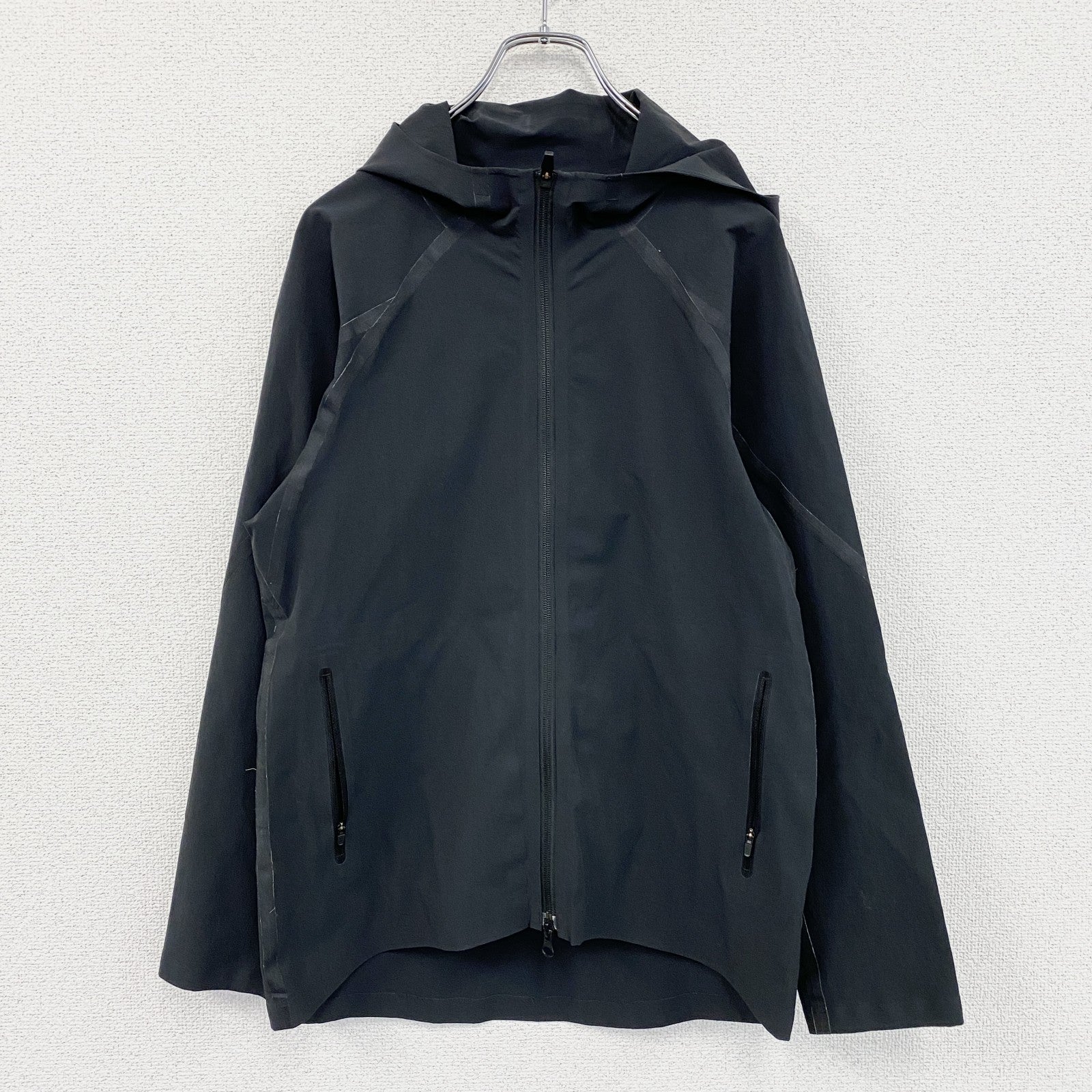 snow peak　スノーピーク　シームレスパーカー　フルジップナイロンジャケット　黒　ブラック　Sサイズ　