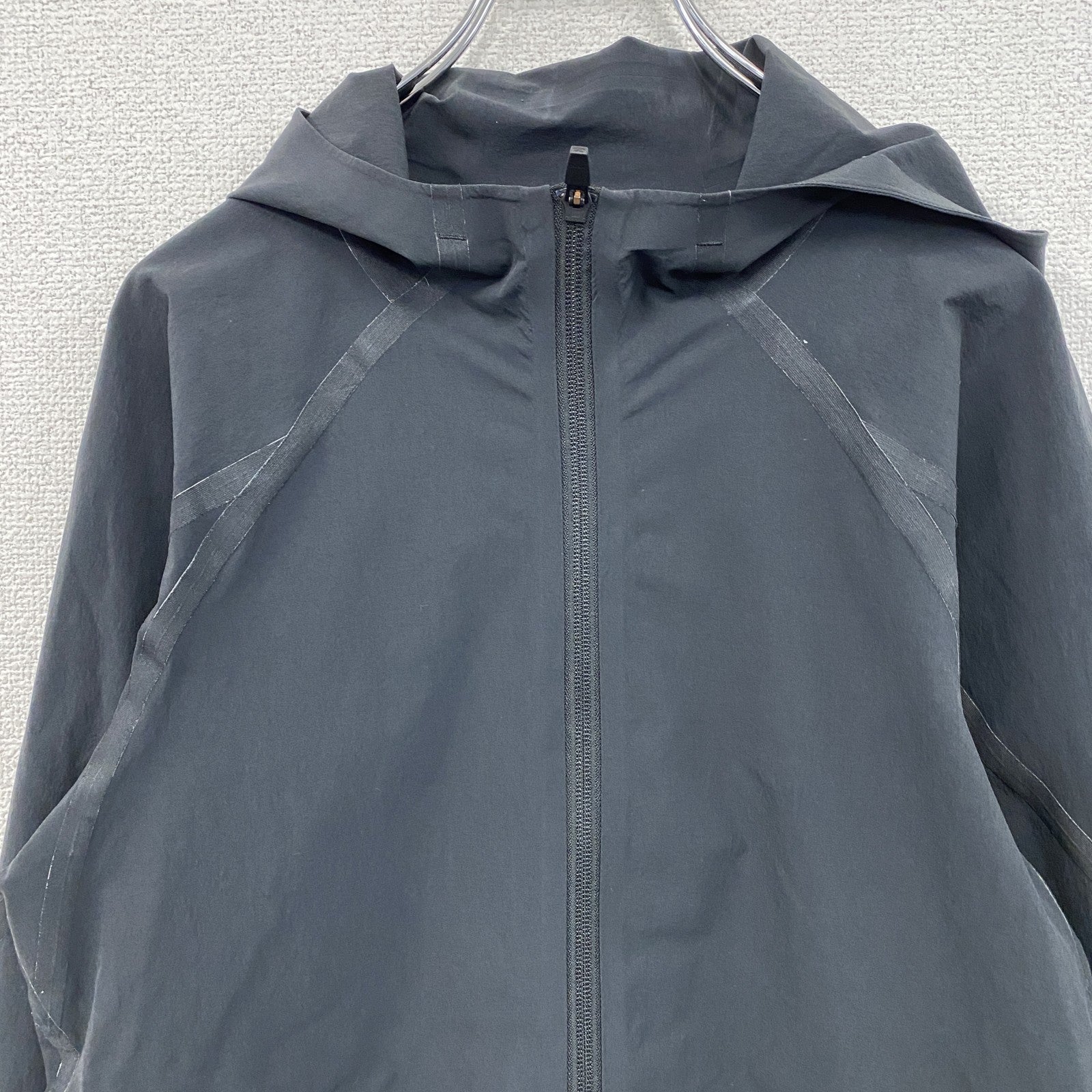 snow peak　スノーピーク　シームレスパーカー　フルジップナイロンジャケット　黒　ブラック　Sサイズ　