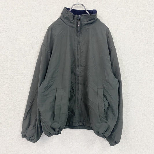 TOMMY HILFIGER　トミーヒルフィガー　フルジップ中綿ジャケット　ブルゾン　カーキ　Mサイズ
