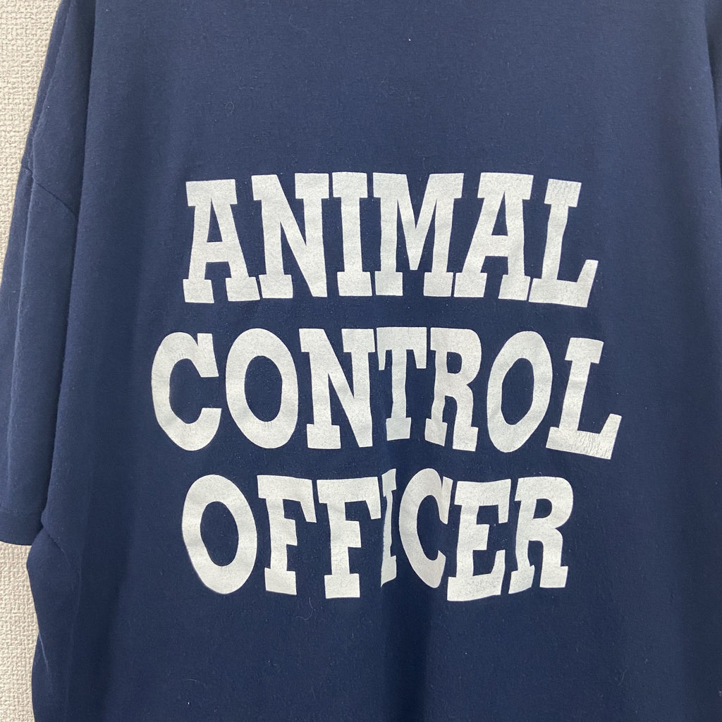 90s　RUSSELL ATHLETIC　半袖プリントTシャツ　ヴィンテージ　紺　ネイビー　XLサイズ