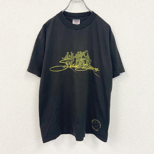 90s　ONEITA　半袖プリントTシャツ　ヴィンテージ　シングルステッチ　POWER-T　ブラック　Lサイズ