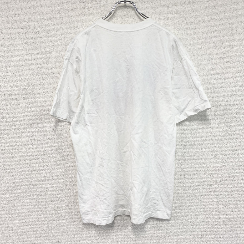 半袖プリントTシャツ　人物T　誰やねん　シングルステッチ　白　ホワイト　