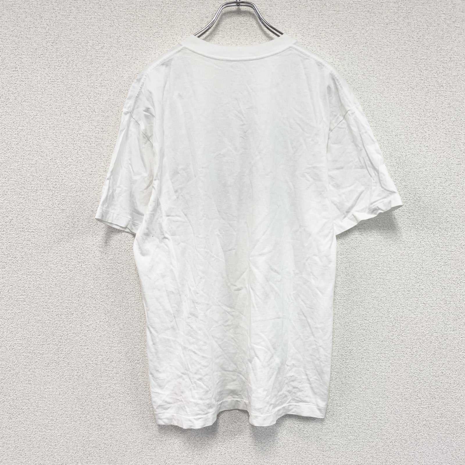 半袖プリントTシャツ　人物T　誰やねん　シングルステッチ　白　ホワイト　
