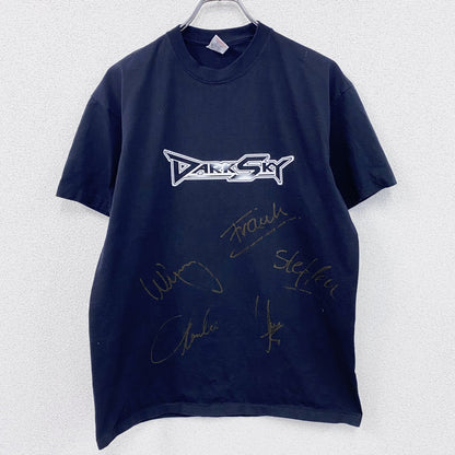 FRUIT OF THE LOOM　DARKSKY　半袖Tシャツ　バンドT　ツアーT　サイン入り　ブラック　Lサイズ