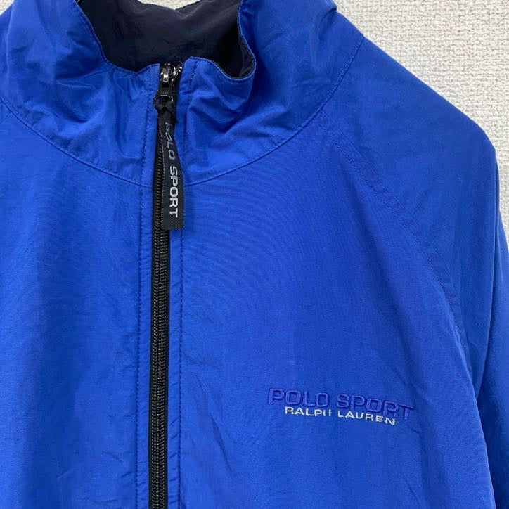 90s　POLO SPORT　ポロスポーツ　ラルフローレン　ブルゾン/スイングトップ　青　ブルー　Lサイズ　
