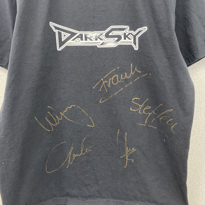 FRUIT OF THE LOOM　DARKSKY　半袖Tシャツ　バンドT　ツアーT　サイン入り　ブラック　Lサイズ