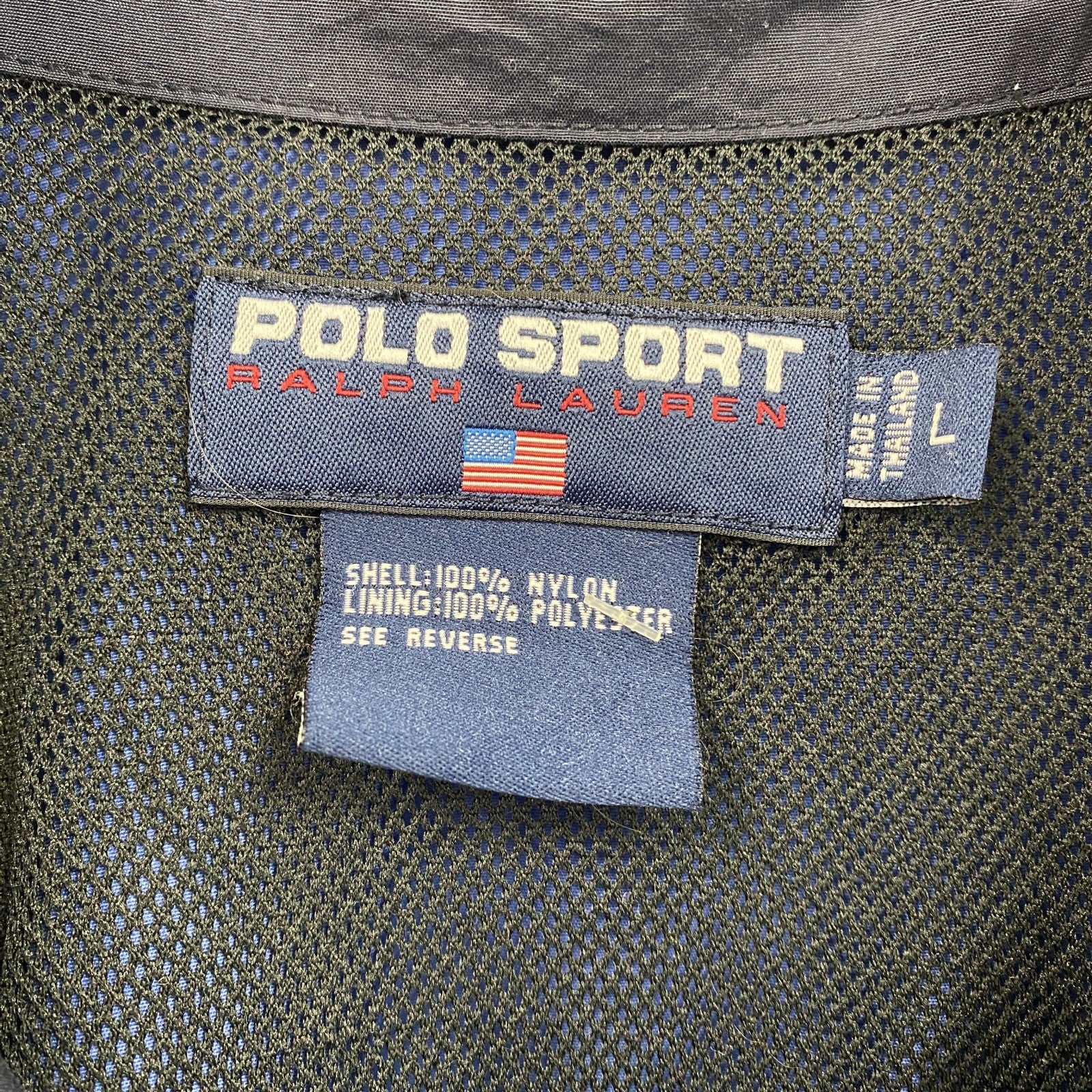 90s　POLO SPORT　ポロスポーツ　ラルフローレン　ブルゾン/スイングトップ　青　ブルー　Lサイズ　