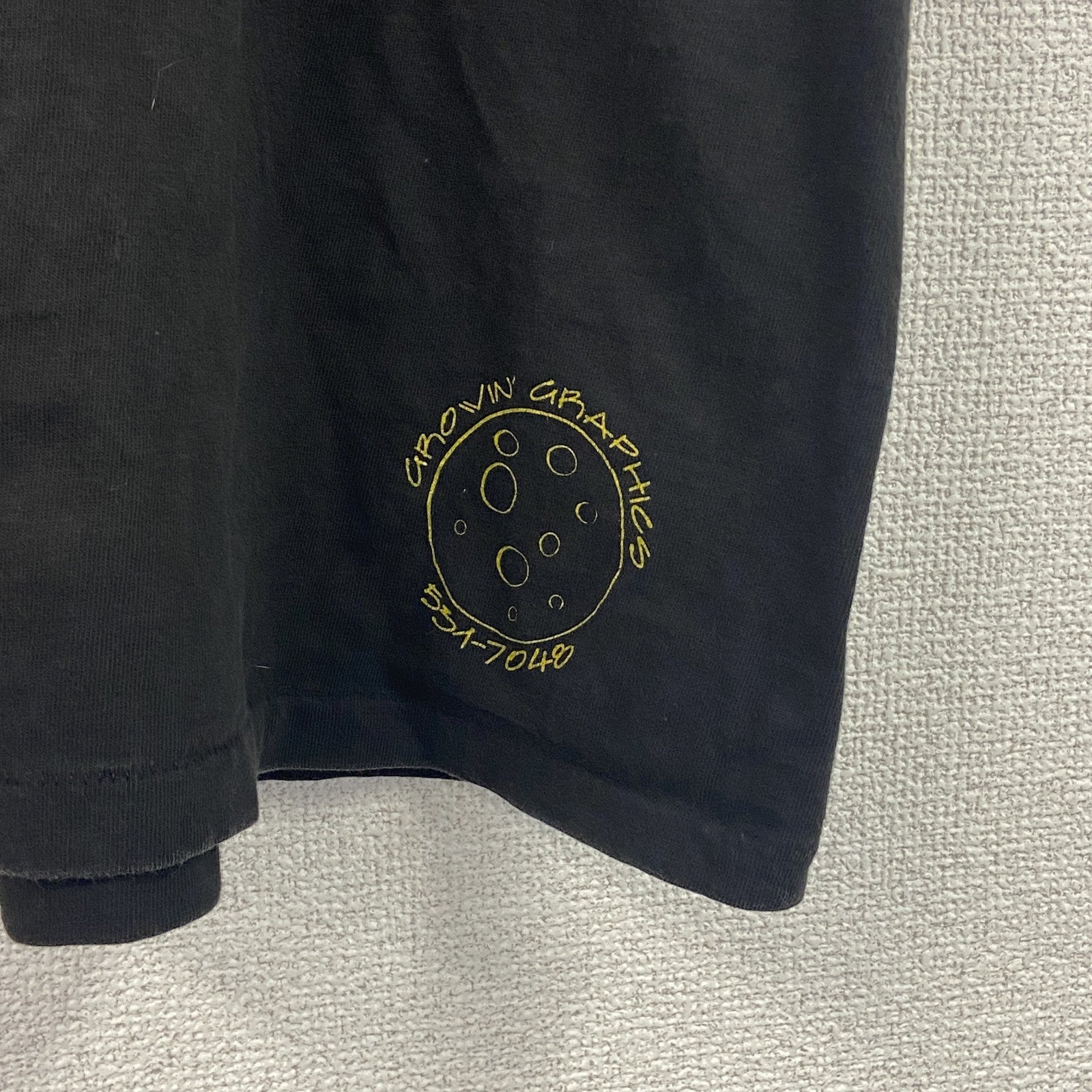 90s　ONEITA　半袖プリントTシャツ　ヴィンテージ　シングルステッチ　POWER-T　ブラック　Lサイズ