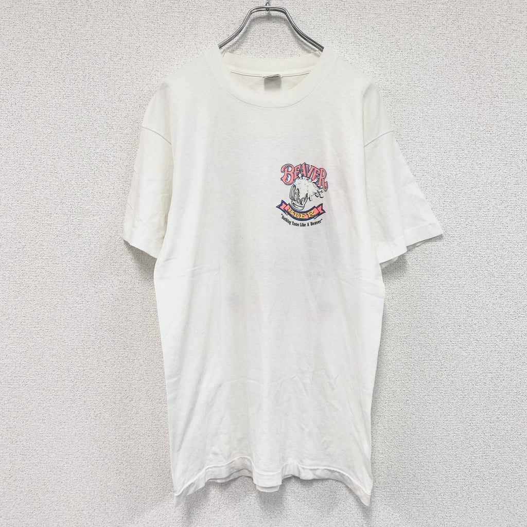 FRUIT OF THE LOOM　フルーツオブザルーム　半袖プリントTシャツ　シングルステッチ　白　ホワイト　Lサイズ