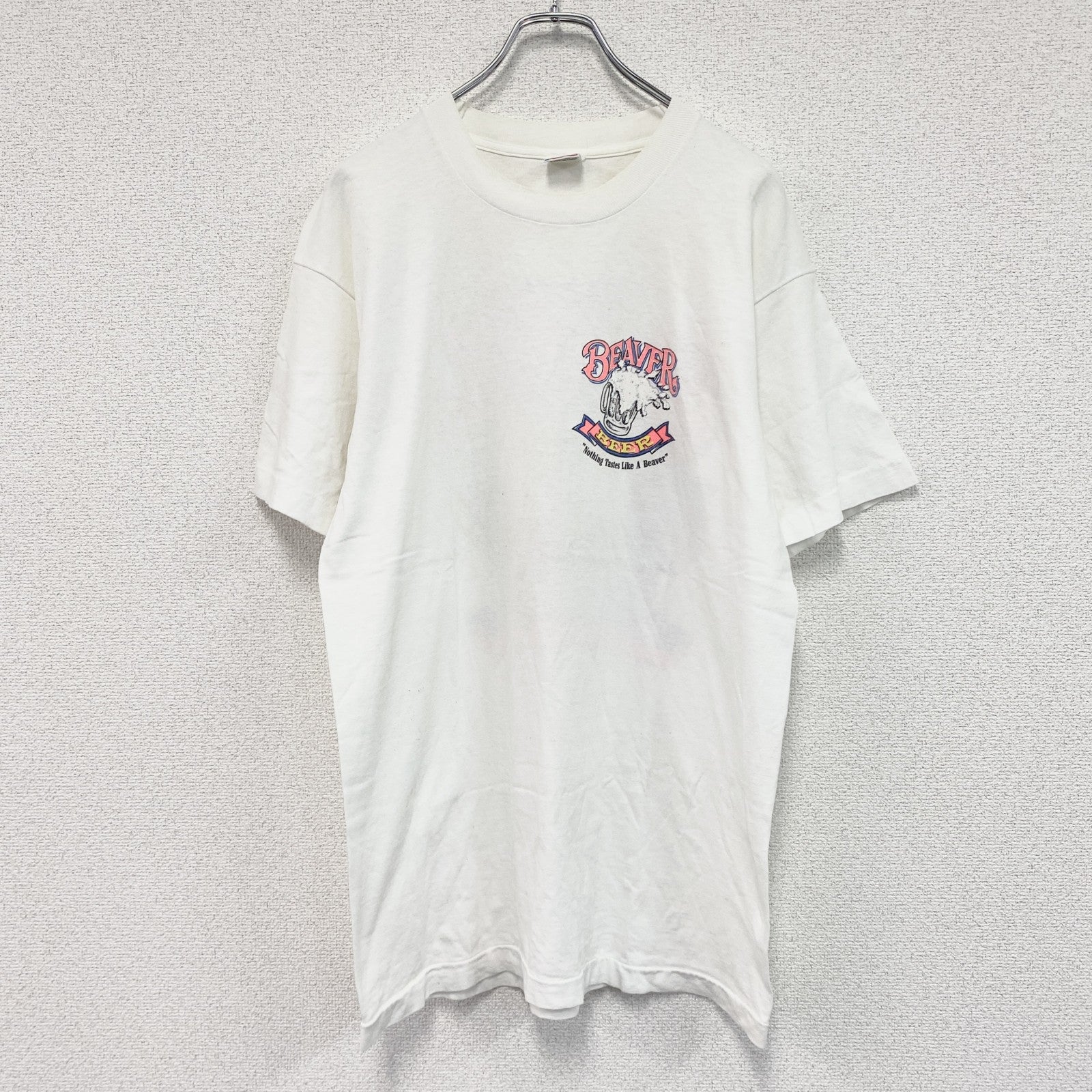 FRUIT OF THE LOOM　フルーツオブザルーム　半袖プリントTシャツ　シングルステッチ　白　ホワイト　Lサイズ