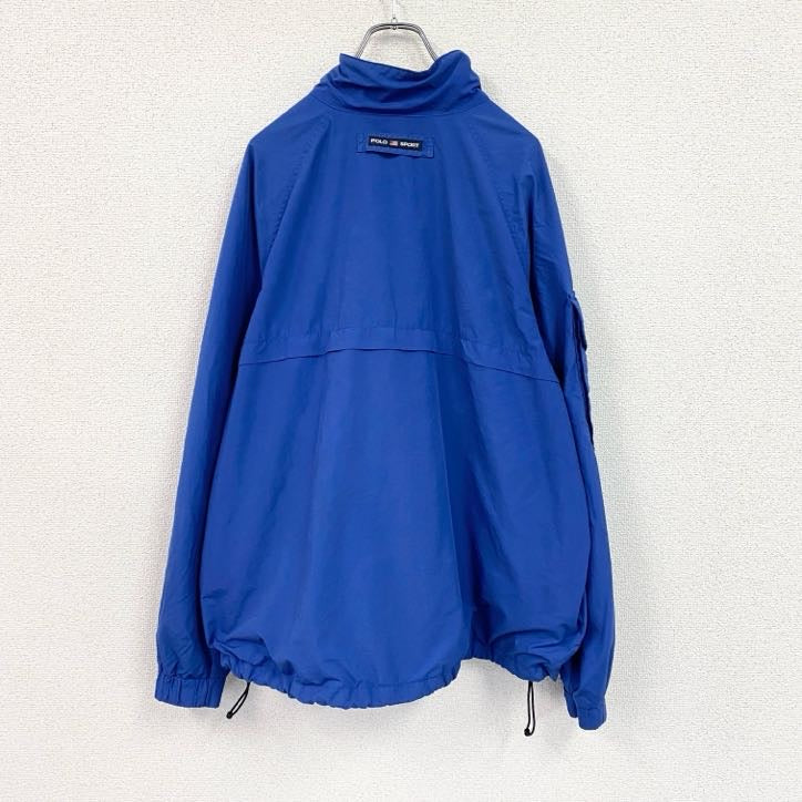 90s　POLO SPORT　ポロスポーツ　ラルフローレン　ブルゾン/スイングトップ　青　ブルー　Lサイズ　