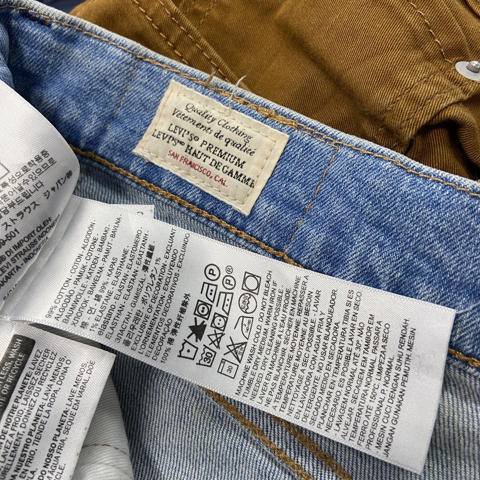 Levi’s　リーバイス　510　デニムパンツ/ジーンズ　ジップフライ　インディゴ　W32サイズ