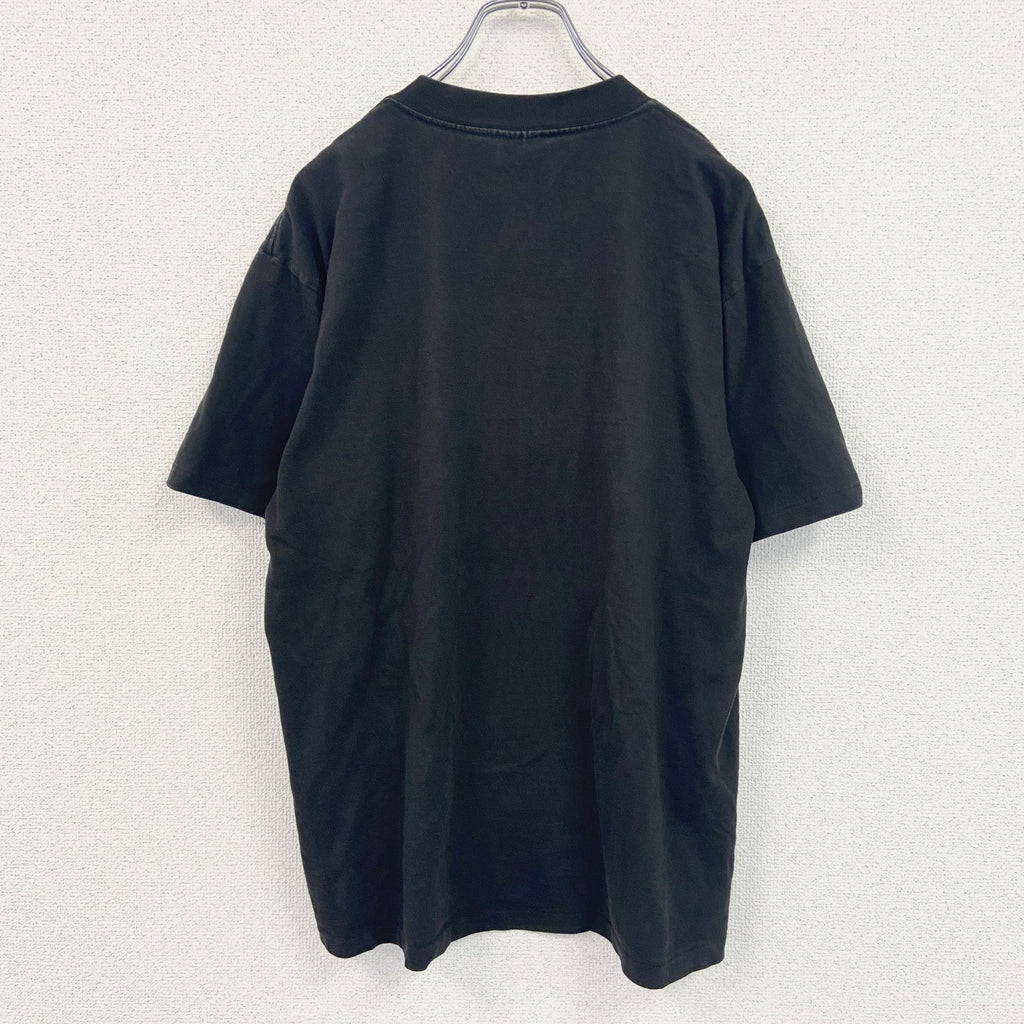 90s　ONEITA　半袖プリントTシャツ　ヴィンテージ　シングルステッチ　POWER-T　ブラック　Lサイズ