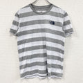 THE NORTH FACE　ザ・ノースフェイス　半袖ボーダーTシャツ　太ピッチ　灰色　グレー　Lサイズ