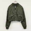 ZARA　ザラ　MA-1/ボンバージャケット　クロップド丈　カーキ　Mサイズ
