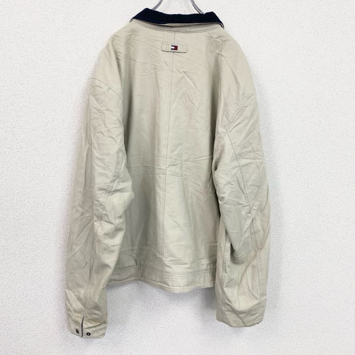 90s　TOMMY HILFIGER　トミーヒルフィガー　ブルゾン/スイングトップ　ヴィンテージ　ベージュ　XXLサイズ