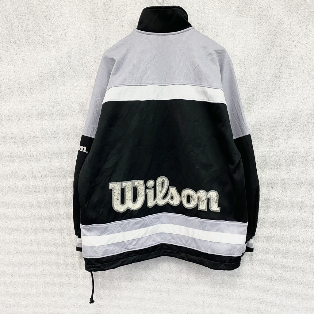 Wilson　ウィルソン　ハーフジッププルオーバージャケット　黒　ブラック　グレー　M-Lサイズ