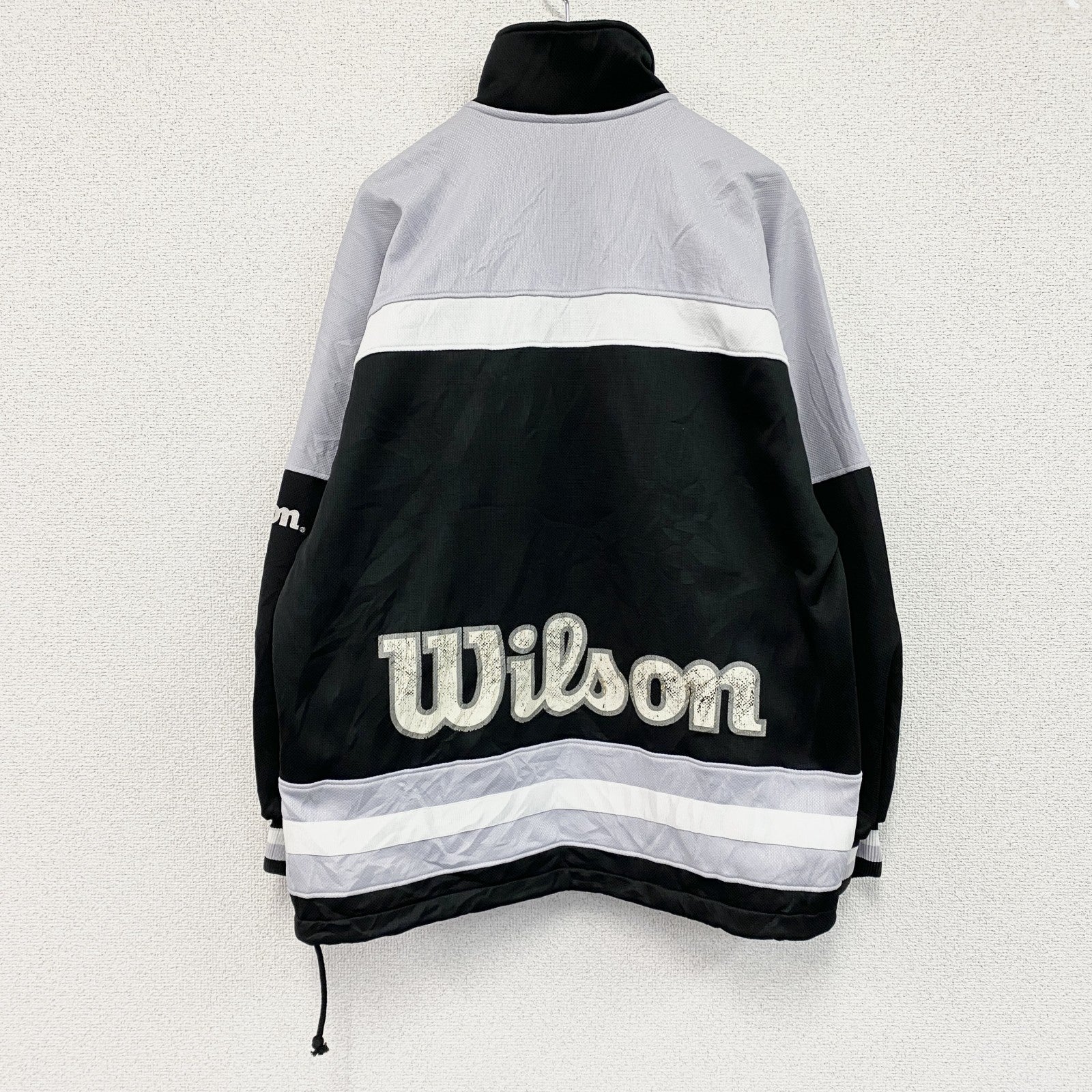 Wilson　ウィルソン　ハーフジッププルオーバージャケット　黒　ブラック　グレー　M-Lサイズ