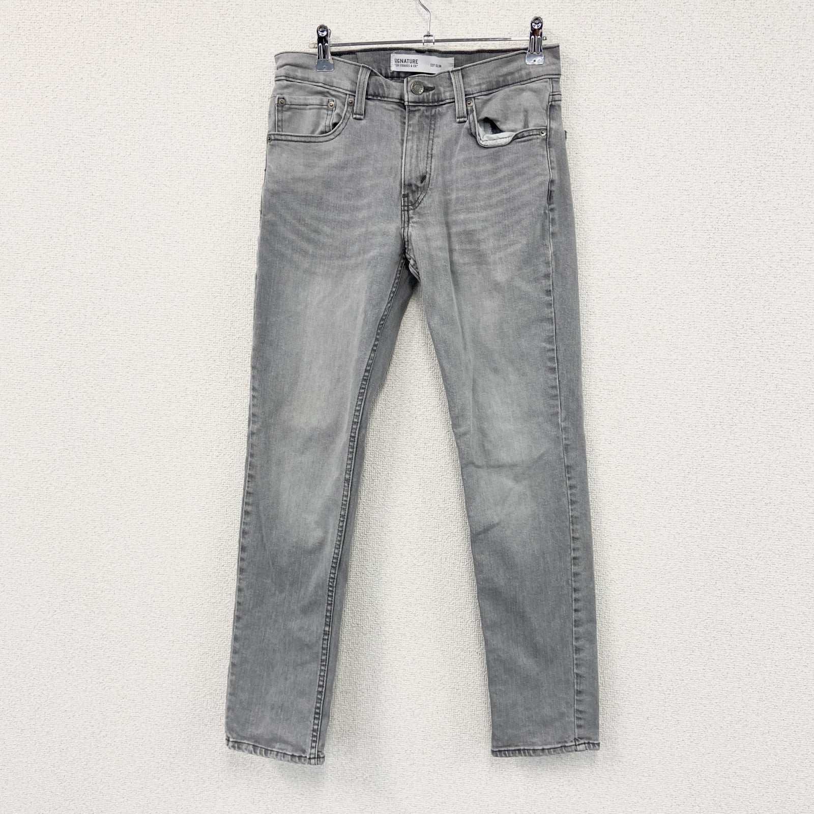 Levi’s　リーバイス　SIGNATURE　デニムパンツ/ジーンズ　ジップフライ　縦落ち　灰色　グレー　W29サイズ