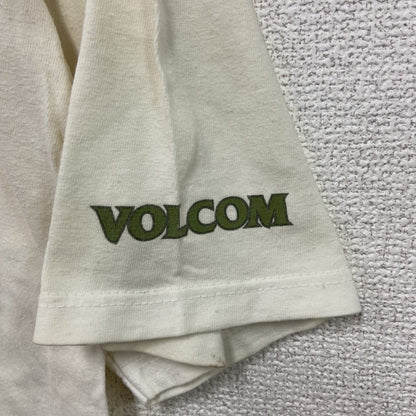 ～00s　VOLCOM　ボルコム　半袖プリントTシャツ　デカロゴ　ヴィンテージ　白　ホワイト　Lサイズ