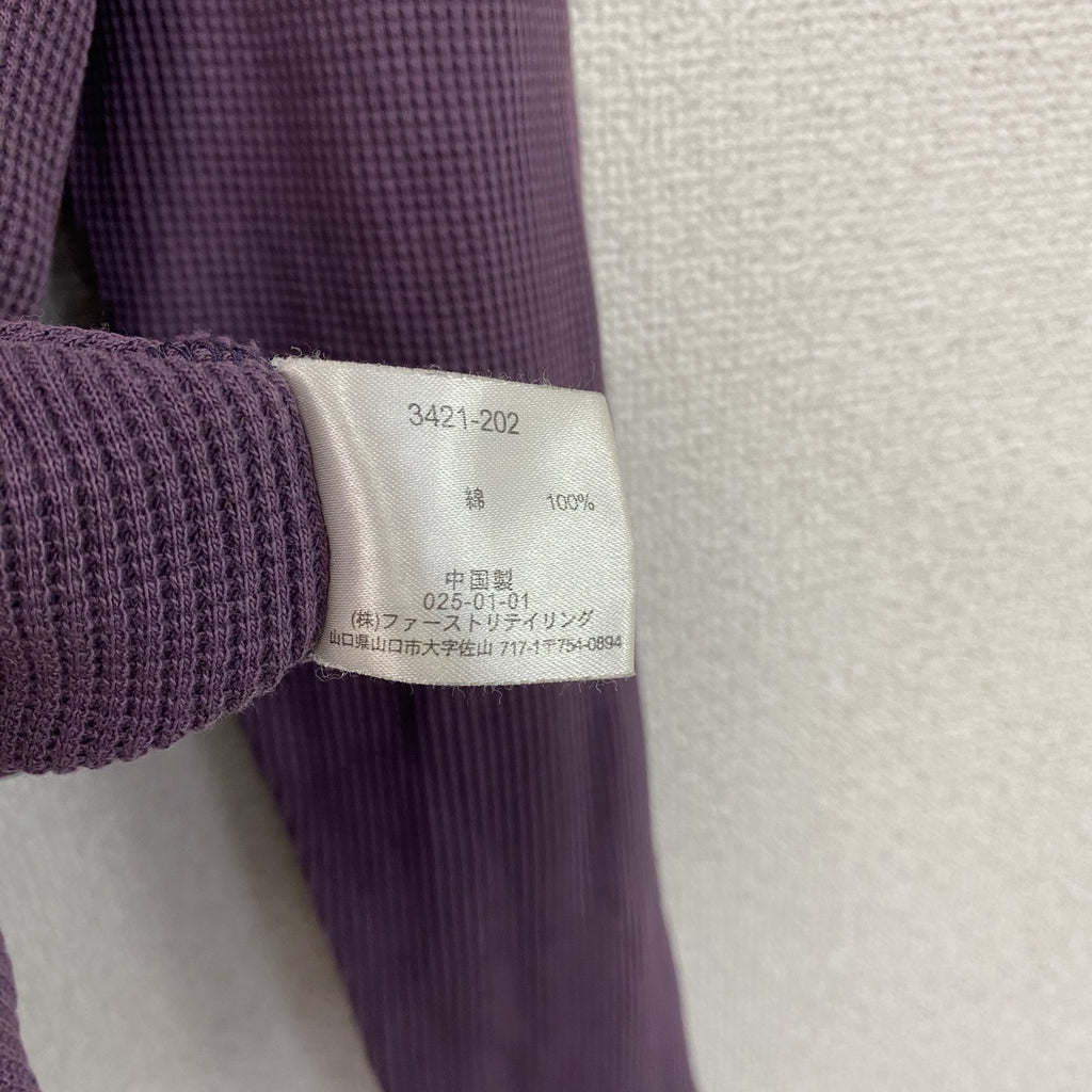 OLD UNIQLO　オールドユニクロ　長袖Tシャツ/ロンT　ワッフル　紫　パープル　Mサイズ　