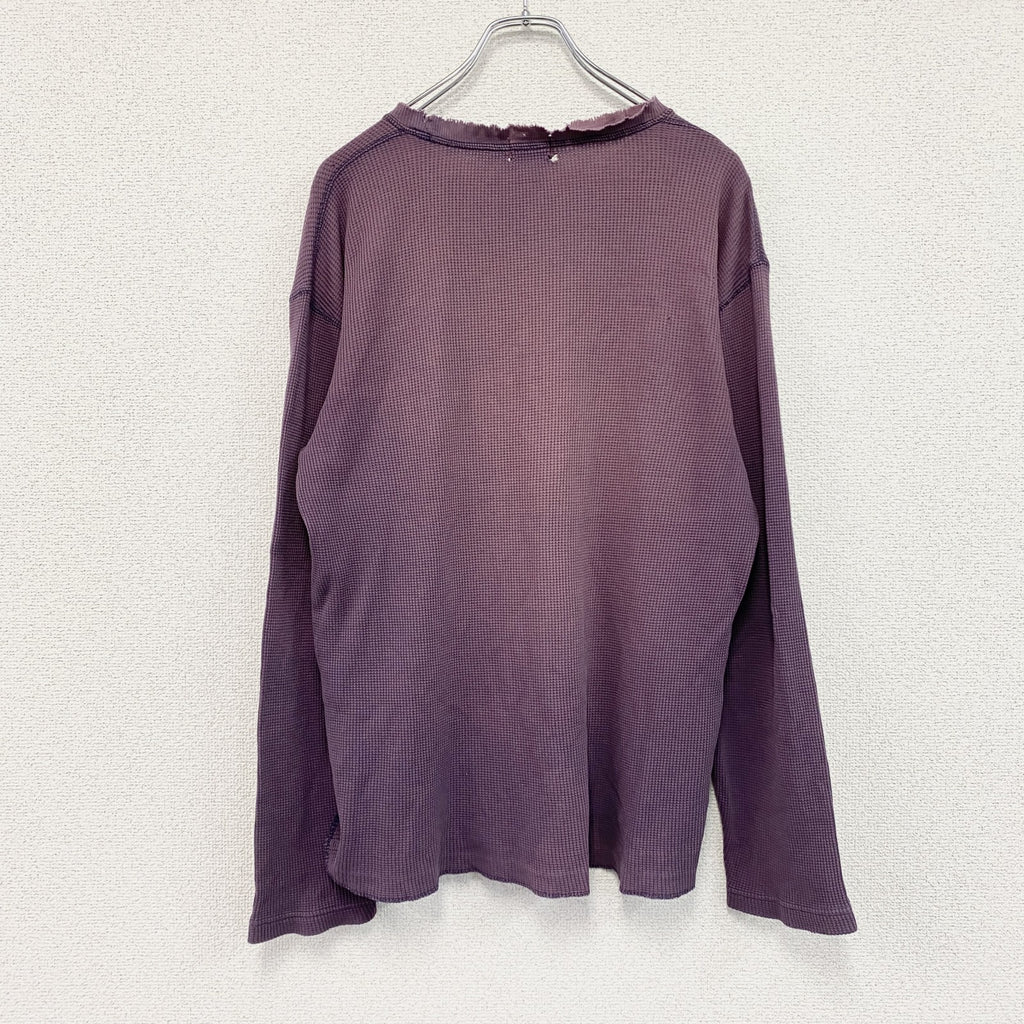 OLD UNIQLO　オールドユニクロ　長袖Tシャツ/ロンT　ワッフル　紫　パープル　Mサイズ　