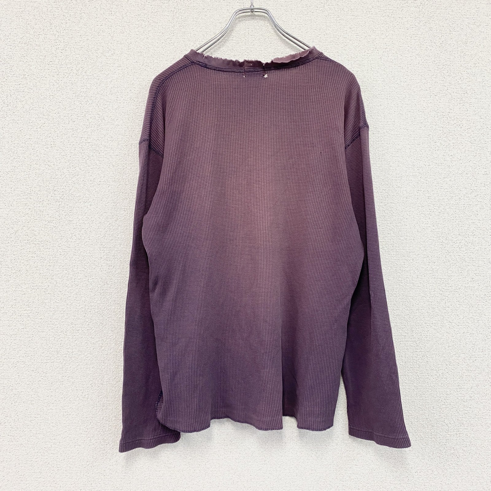 OLD UNIQLO　オールドユニクロ　長袖Tシャツ/ロンT　ワッフル　紫　パープル　Mサイズ　