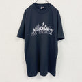 ～90s　ONEITA　半袖プリントTシャツ　ヴィンテージ　シングルステッチ　黒　ブラック　XLサイズ