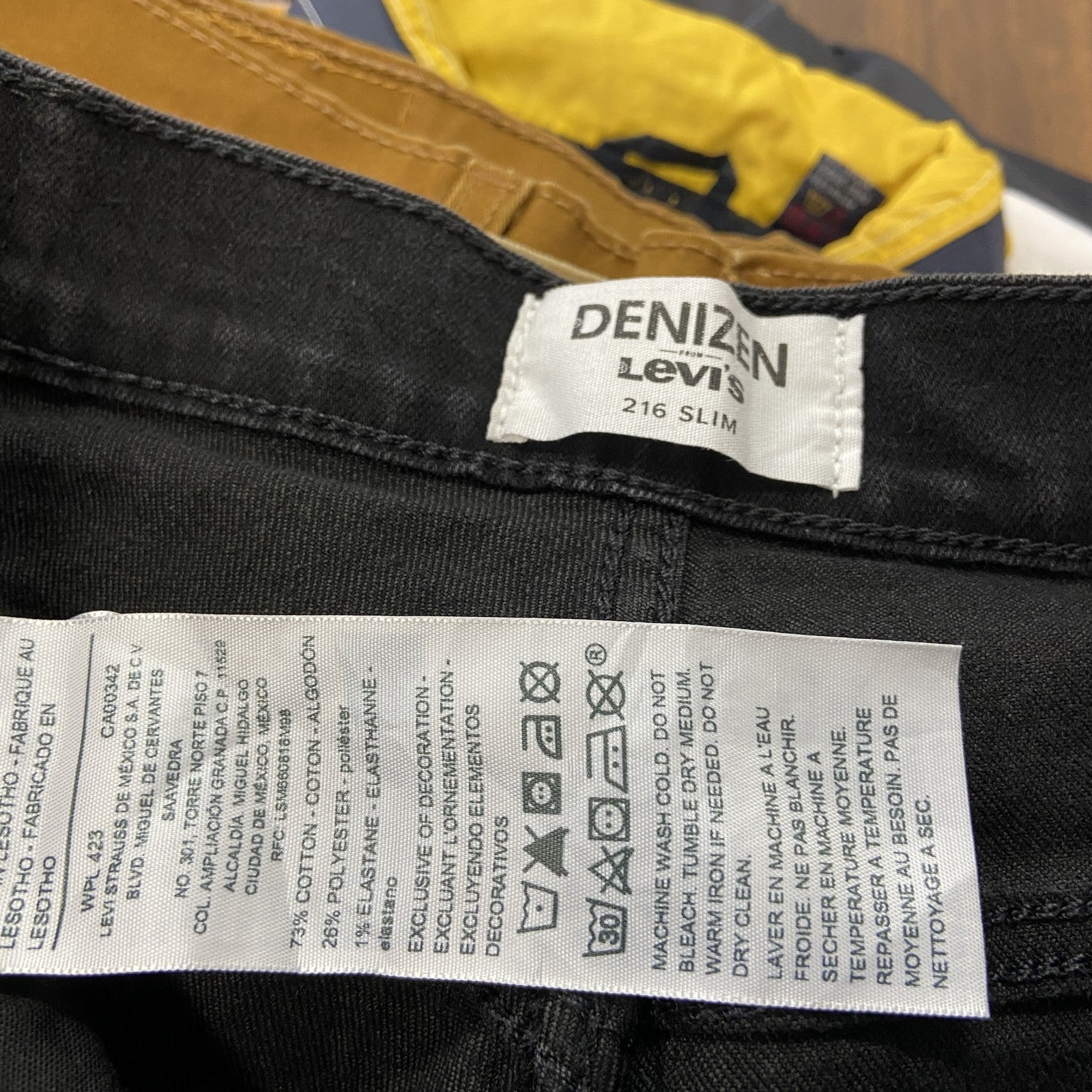 Levi’s　リーバイス　DENIZEN　ブラックデニムパンツ/ジーンズ　ジップフライ　黒　ブラック　W28サイズ