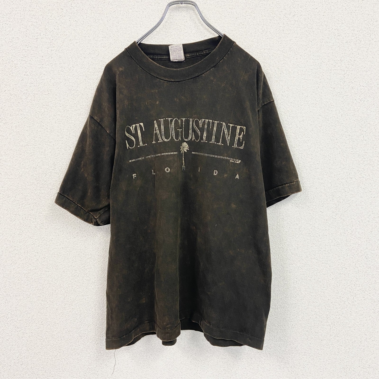 90s　LYNN＆ME　半袖プリントTシャツ　ヴィンテージ　シングルステッチ　茶色　ブラウン　XLサイズ