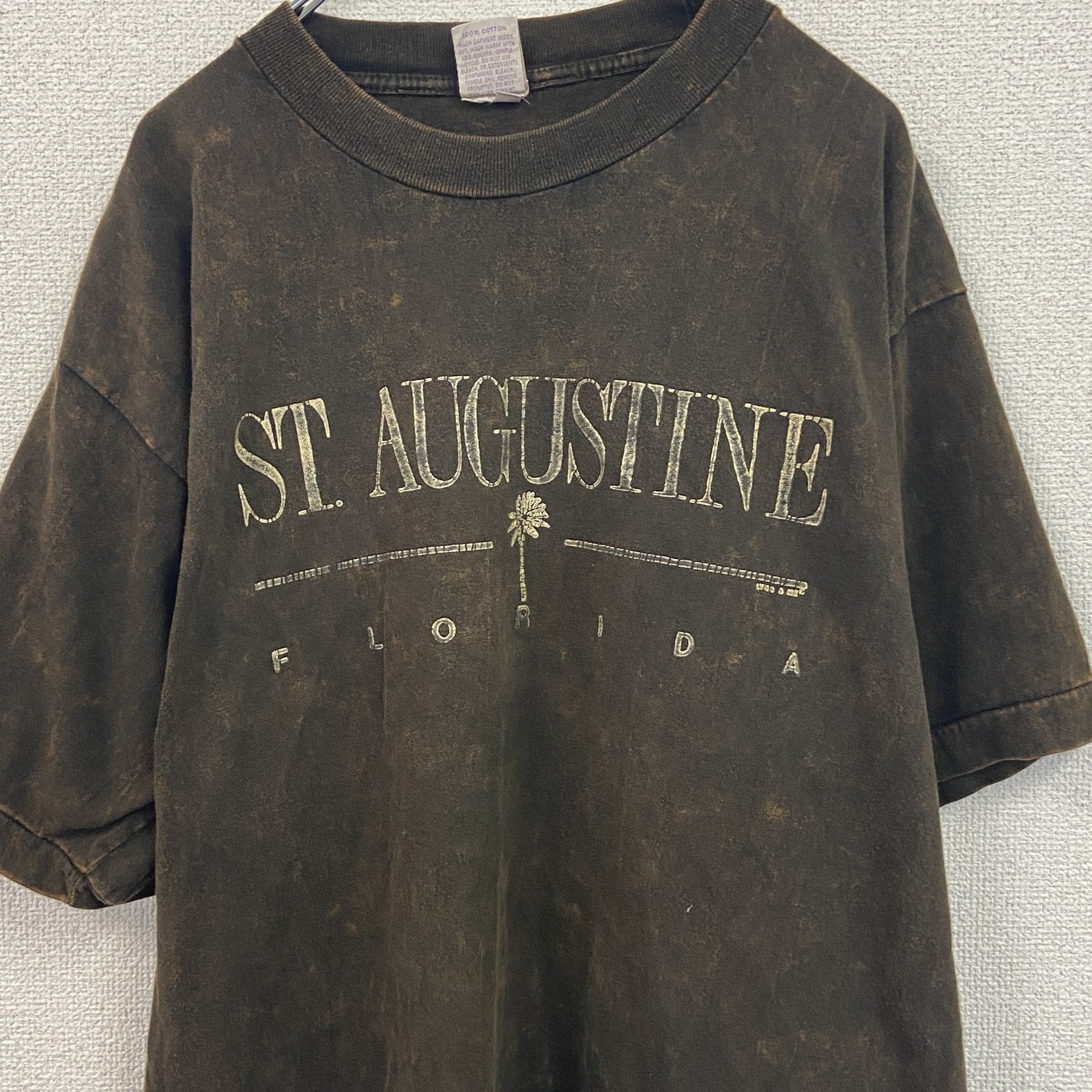 90s　LYNN＆ME　半袖プリントTシャツ　ヴィンテージ　シングルステッチ　茶色　ブラウン　XLサイズ