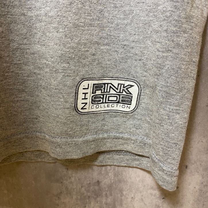 古着 used　NHL シカゴブラックホークス　アイスホッケー　半袖オフィシャルプリントTシャツ　スポーツ　グレー　Lサイズ