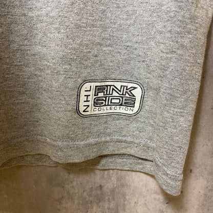 古着 used　NHL シカゴブラックホークス　アイスホッケー　半袖オフィシャルプリントTシャツ　スポーツ　グレー　Lサイズ
