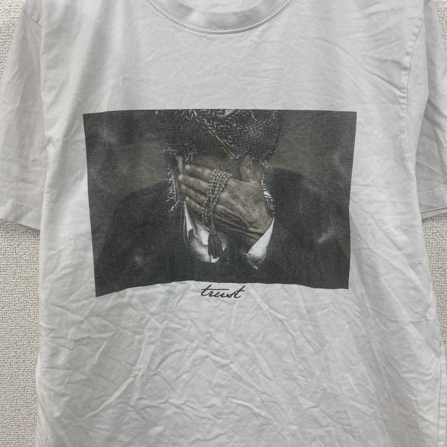Mister Tee Trust　半袖プリントTシャツ　白　ホワイト　XLサイズ