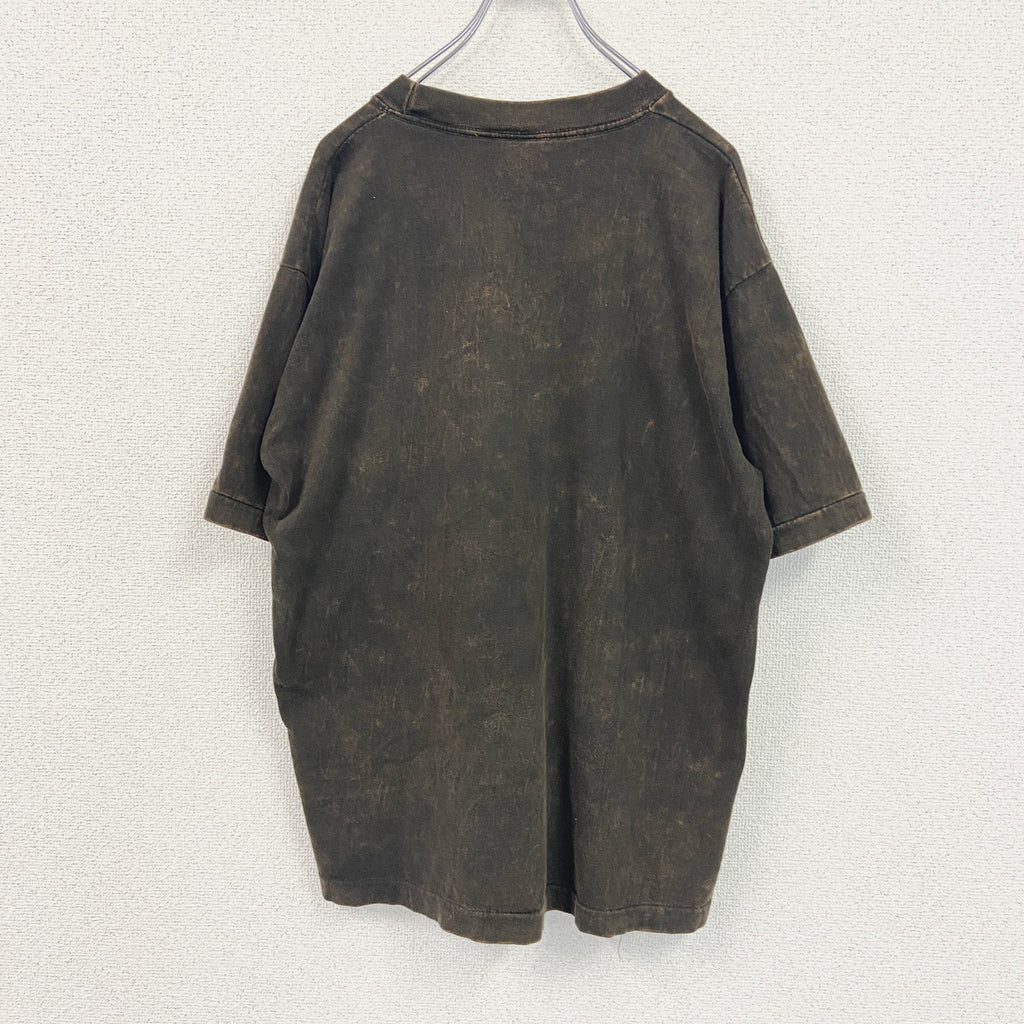 90s　LYNN＆ME　半袖プリントTシャツ　ヴィンテージ　シングルステッチ　茶色　ブラウン　XLサイズ