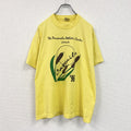 80s～　FRUIT OF LOOM　半袖プリントTシャツ　ヴィンテージ　シングルステッチ　黄　イエロー　Lサイズ