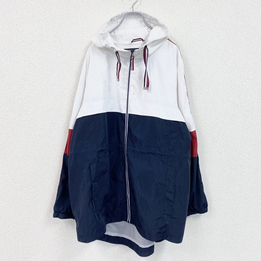 TOMMY HILFIGER　トミーヒルフィガー　ナイロンジャケット　紺　ネイビー　白　ホワイトXXLサイズ