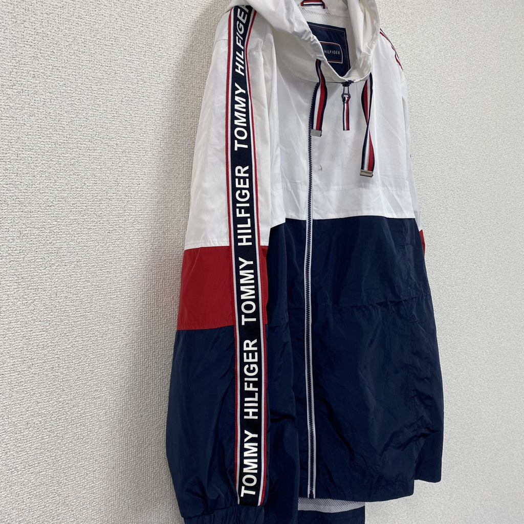 TOMMY HILFIGER　トミーヒルフィガー　ナイロンジャケット　紺　ネイビー　白　ホワイトXXLサイズ