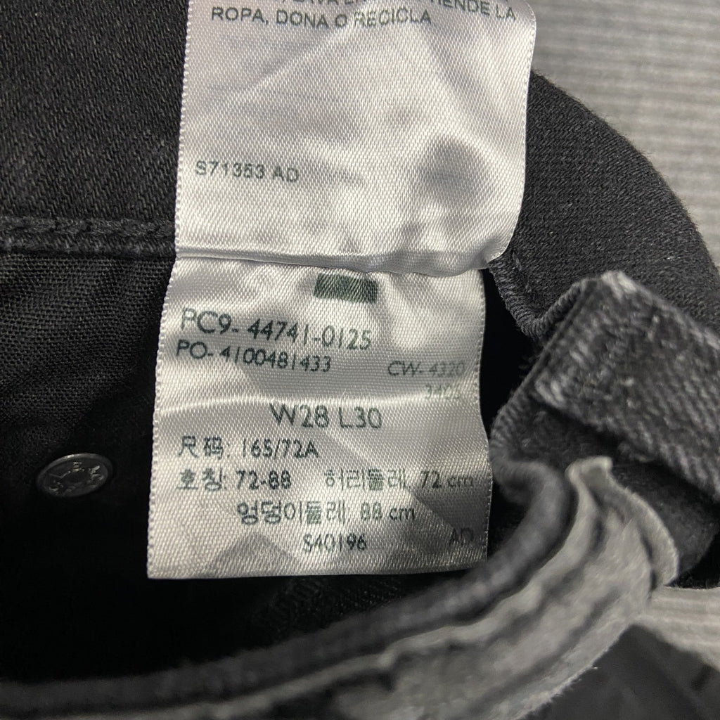 Levi’s　リーバイス　DENIZEN　ブラックデニムパンツ/ジーンズ　ジップフライ　黒　ブラック　W28サイズ