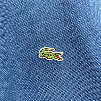 LACOSTE　ラコステ　長袖ポロシャツ　刺繍ロゴ　紺　ネイビー　Sサイズ