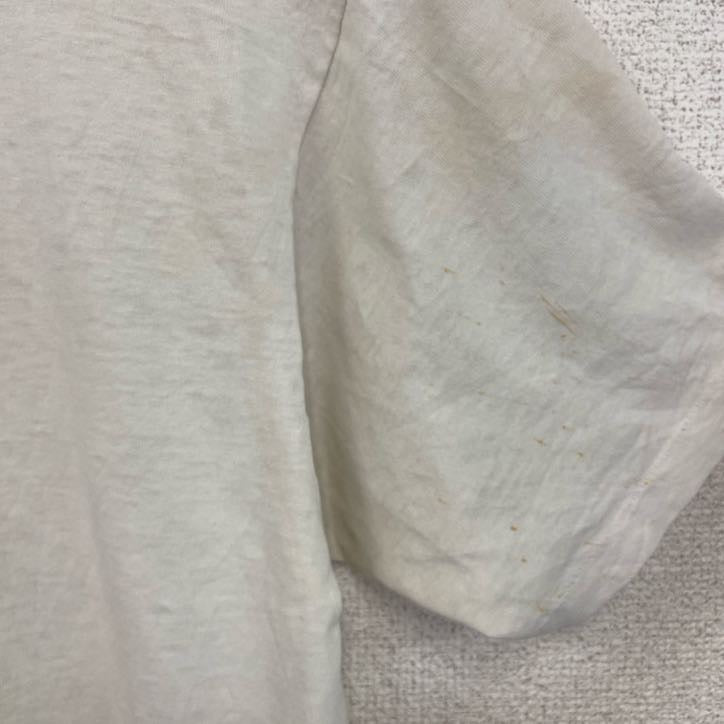 80s～　FRUIT OF LOOM　半袖プリントTシャツ　ヴィンテージ　シングルステッチ　白　ホワイト　Lサイズ