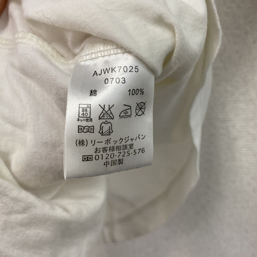 Reebok　リーボック　長袖Tシャツ/ロンT　白　ホワイト　Mサイズ